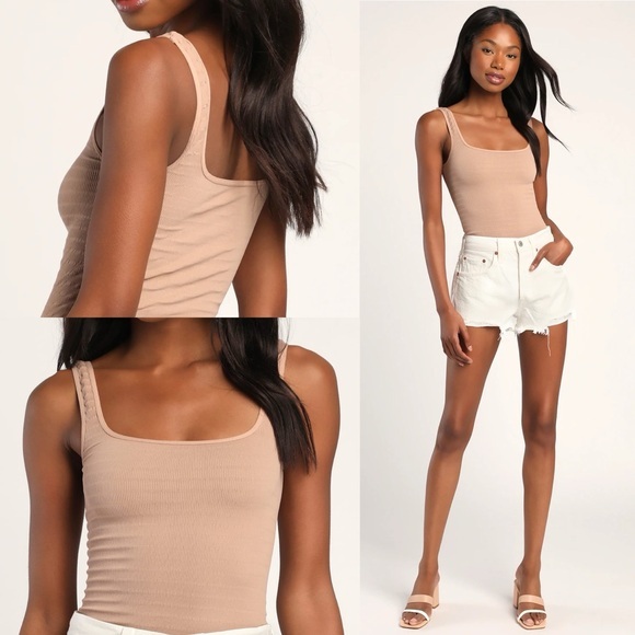 Free People Tops - Free People Nude‎ Square One Seamless Cami